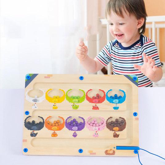 Children's Puzzle Wood Magnetic Count Calculation Matching