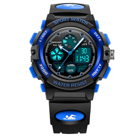 LED Sports Watch with Dual Display & Alarm