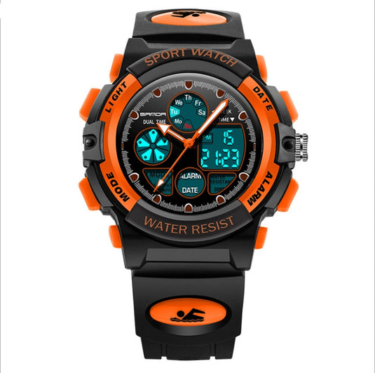 LED Sports Watch with Dual Display & Alarm