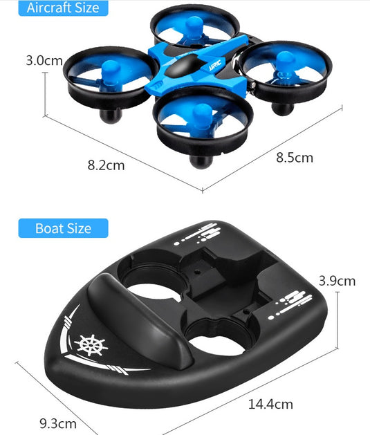 3-in-1 RC Drone: Land, Air, and Water Quadcopter Vehicle