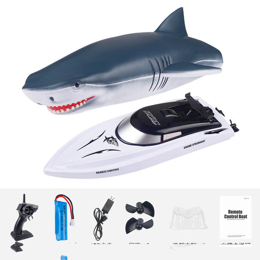 2-in-1 Shark Speedboat RC - Waterproof 2.4GHz Remote Control Toy