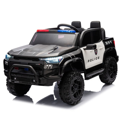 24V Police Electric Pickup Truck for Kids with Remote Control & 4WD