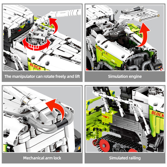 RC Farm Corn Harvester Building Block Puzzle Set