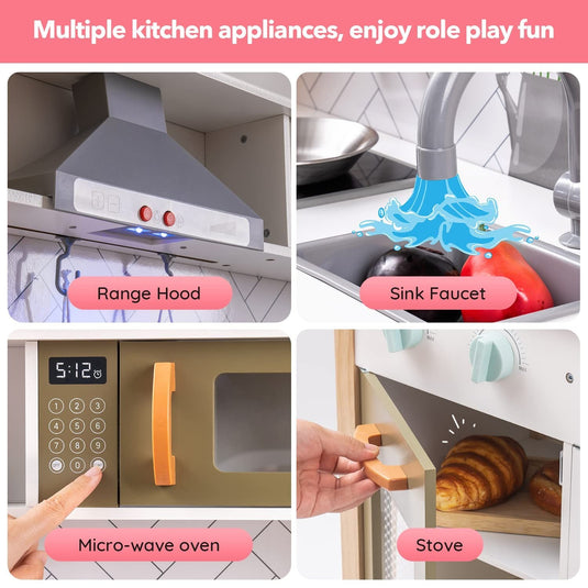 ROBUD 3D Wooden Kitchen Playset - Practimark