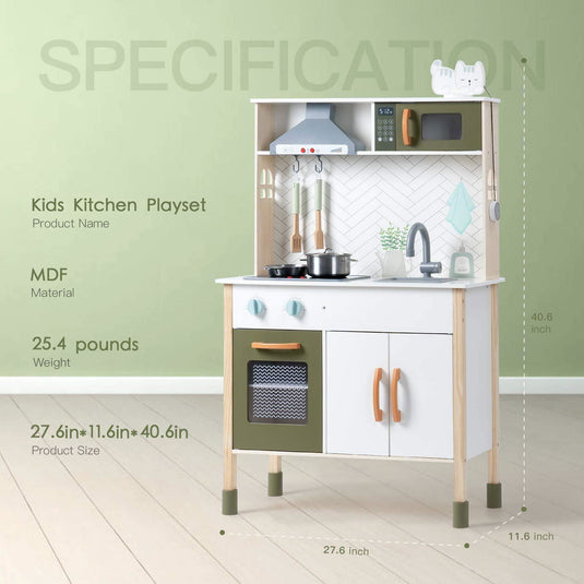 ROBUD 3D Wooden Kitchen Playset - Practimark