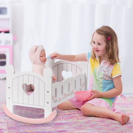 ROBUD Wooden Baby Doll Crib - Practimark