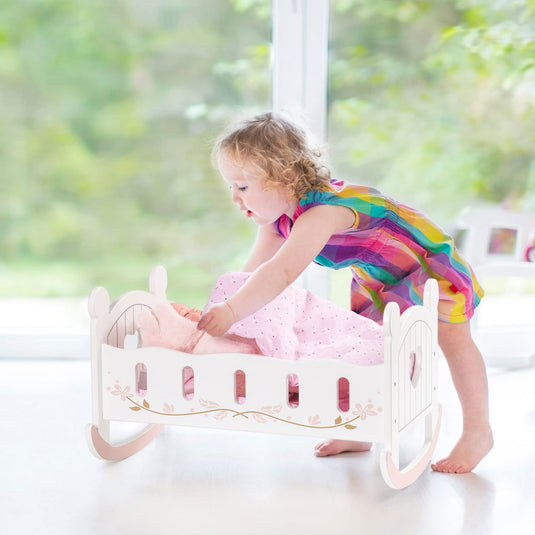 ROBUD Wooden Baby Doll Crib - Practimark