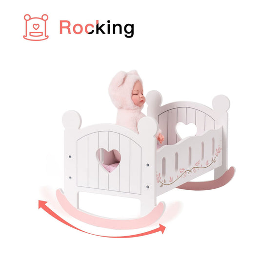 ROBUD Wooden Baby Doll Crib - Practimark