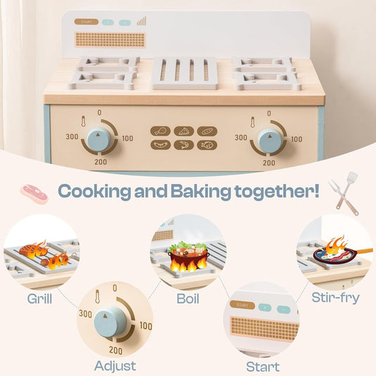 Robud Pretend Play Wooden Oven - Practimark