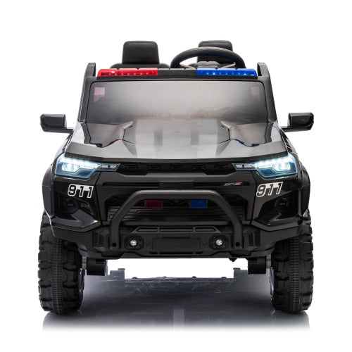 24V Police Electric Pickup Truck for Kids with Remote Control & 4WD